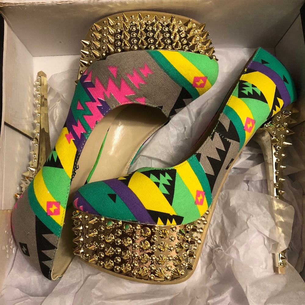 Kush Kouture Spiked Heels - Never Worn